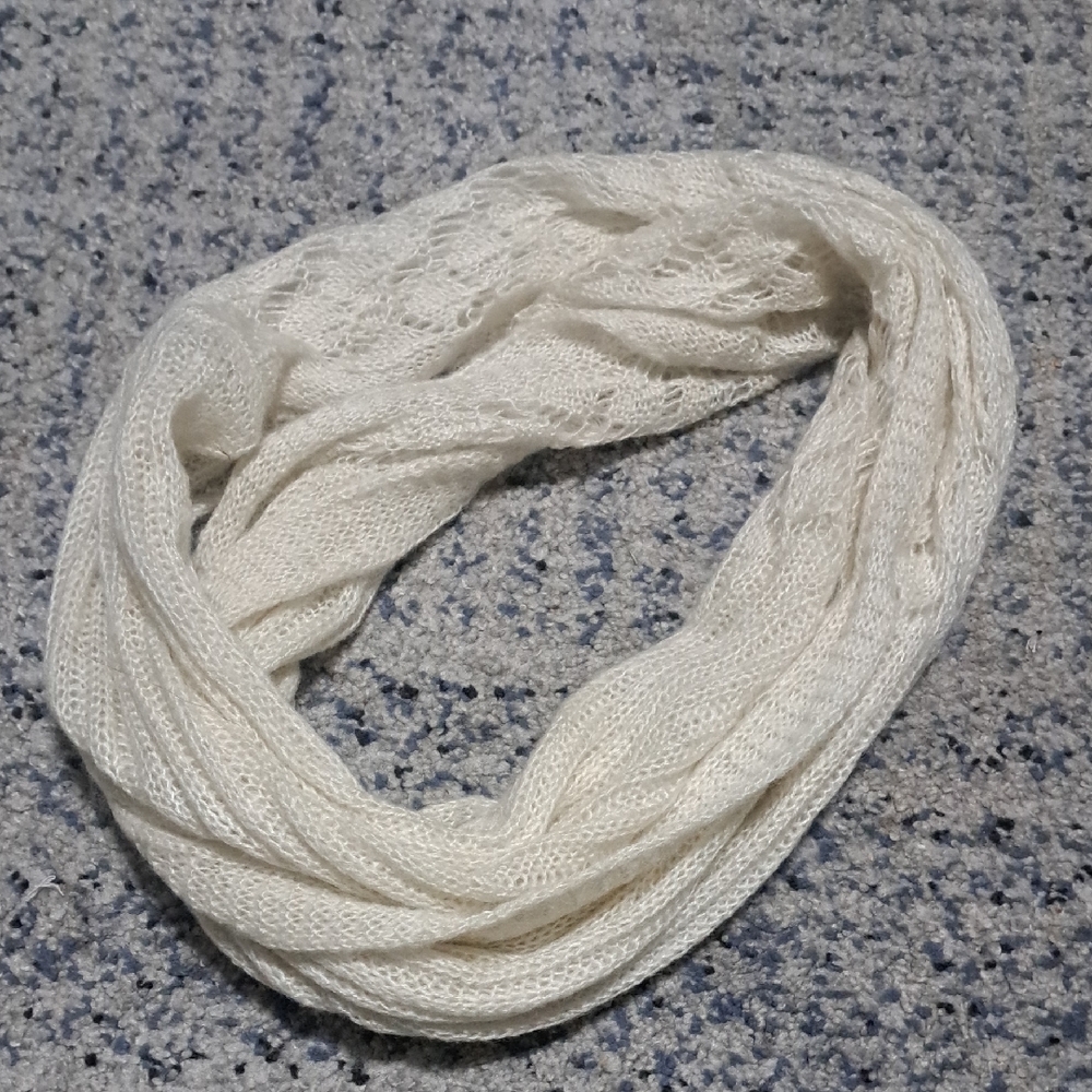 Reitmans Soft Cream Knit Infinity Scarf